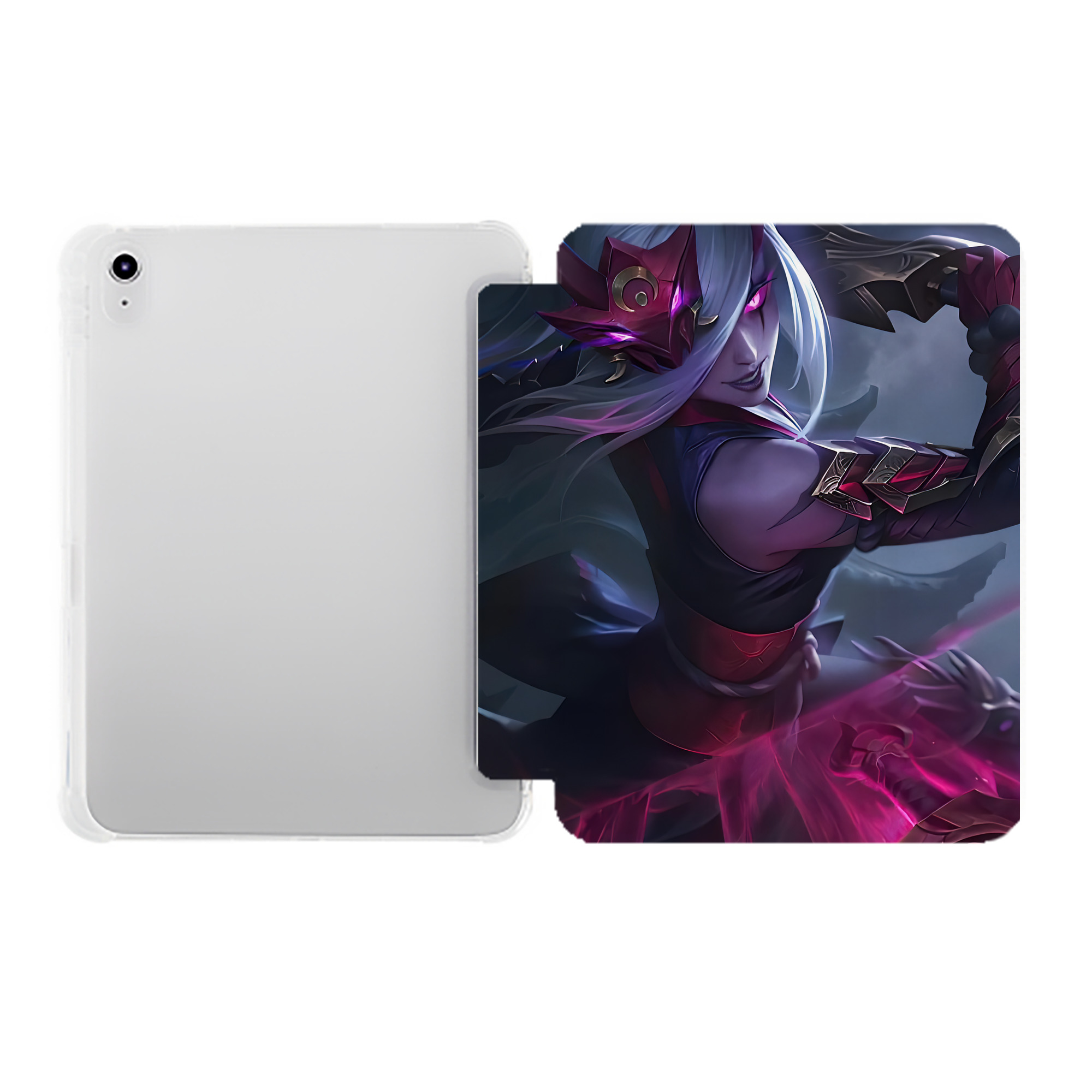 （画像用） リーグ・オブ・レジェンド League of Legends LOL IPad ケース ペン収納付き 三つ折りスタンド PUレザー×シリコン 対応機種9.5/10.5/10.9インチ